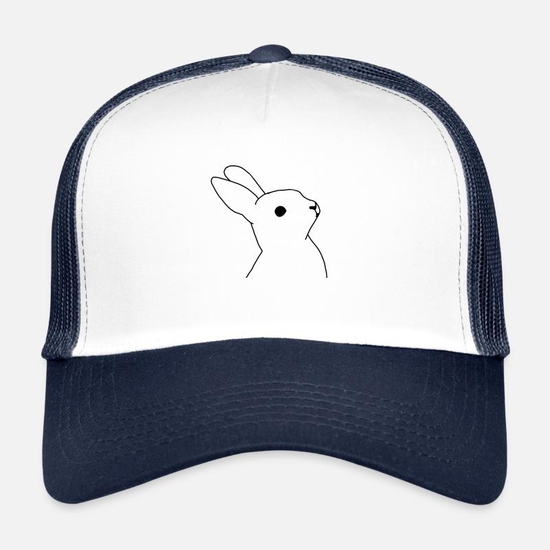 Kaninchen - Trucker Cap - Weiß/Navy