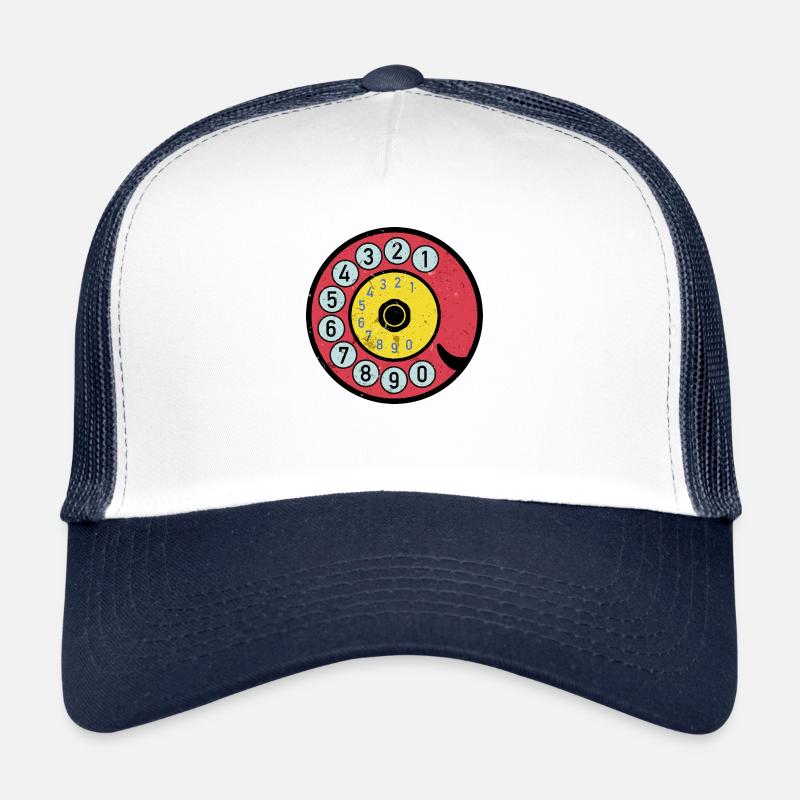 bunte Wählscheibe Vintage Retro Telefon Nostalgie Trucker Cap