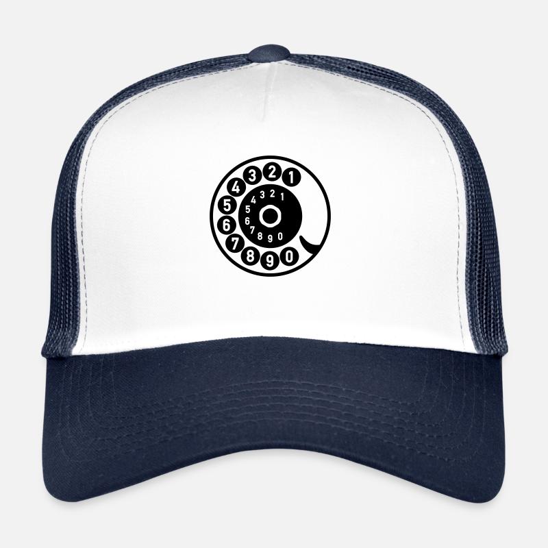 Dial Vintage Phone Call Retro Technology Trucker Cap