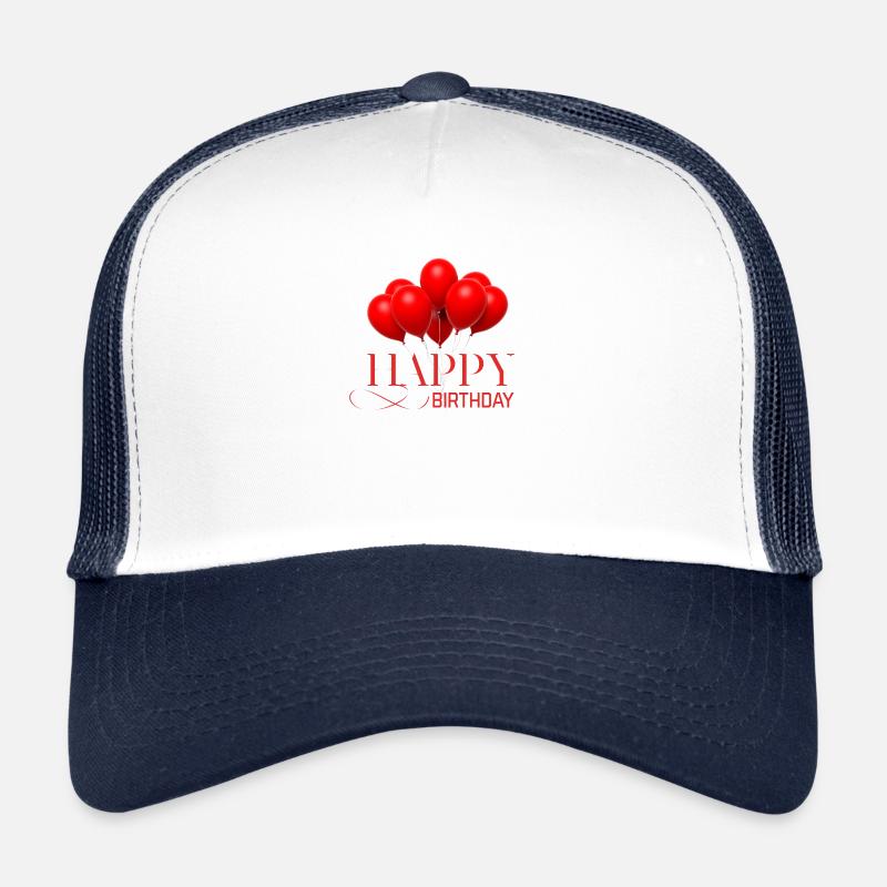 Happy birthday - Trucker Cap - Weiß/Navy