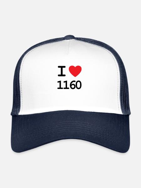 I Love 1160 - Ich liebe Ottakring - Trucker Cap - white/navy - Front
