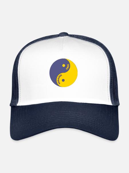 freeukraine - Casquette trucker  - blanc/marine - Devant