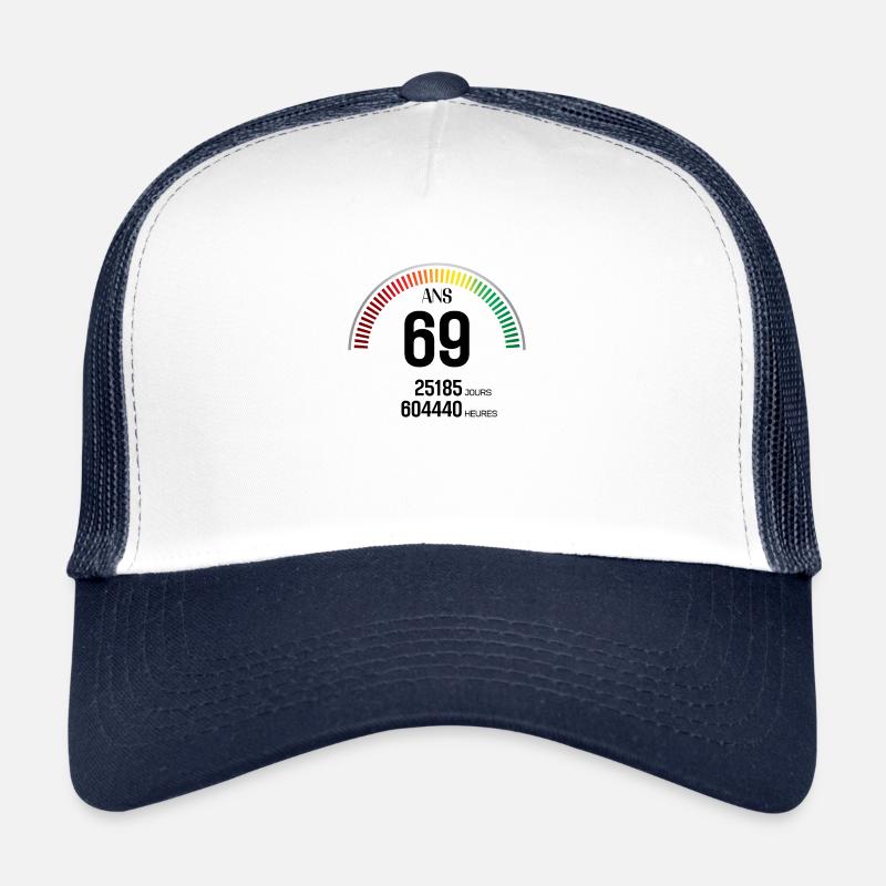 Anniversaire 69 ans Compteur Casquette trucker 