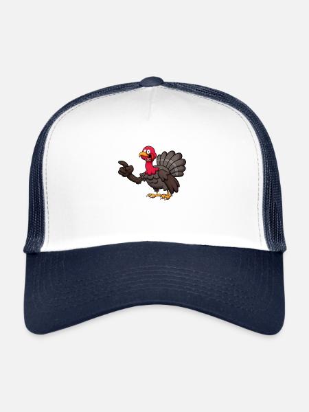 Cute Turkey - Trucker Cap - white/navy - Front