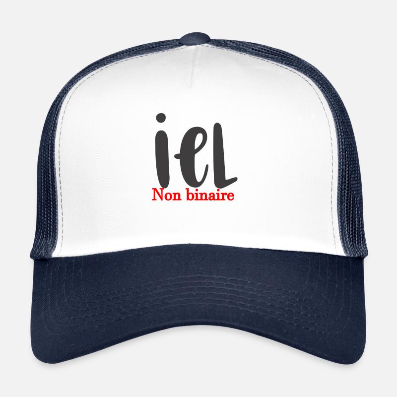 IEL NON BINAIRE - Casquette trucker  - blanc/marine