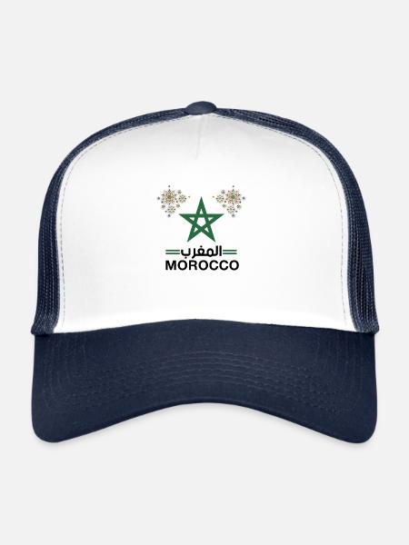 Morocco - Trucker Cap - white/navy - Front
