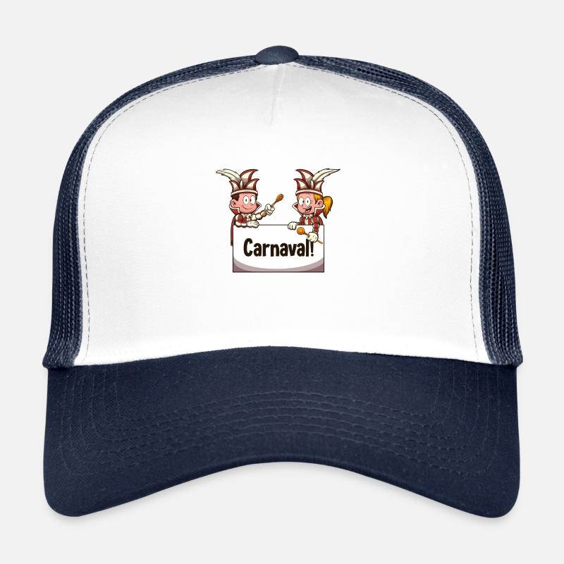 Prinz und Prinzessin Karneval Kinder mit Schild Trucker Cap