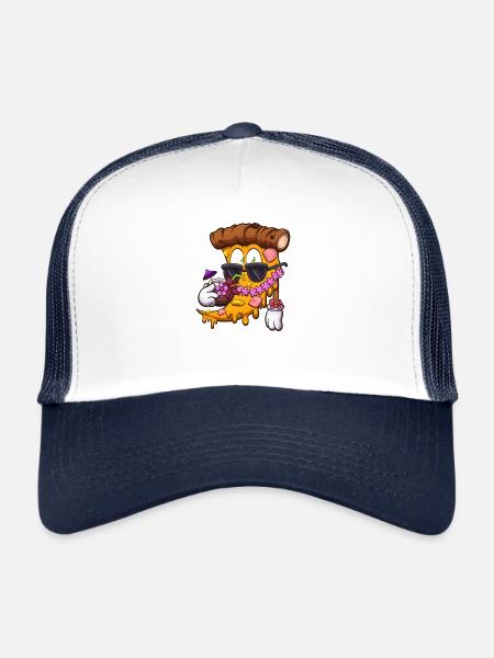 Hawaiian Pizza - Trucker Cap - white/navy - Front