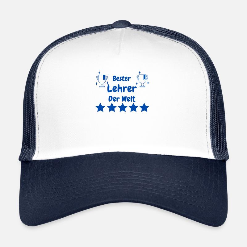 Bester Lehrer der Welt - Trucker Cap - Weiß/Navy