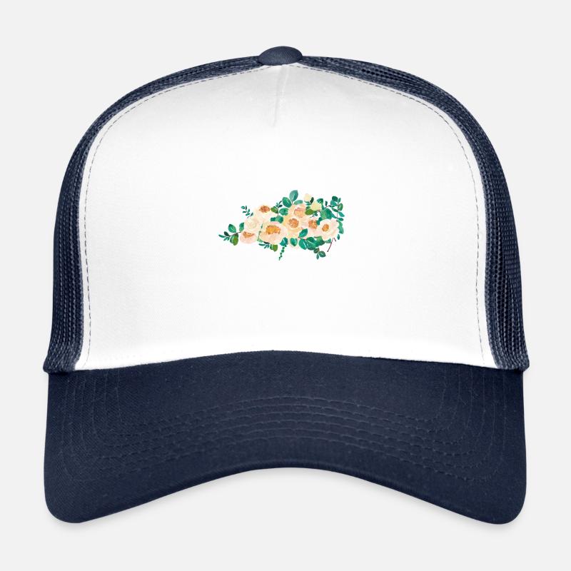 Fleurs aquarelles Casquette trucker 