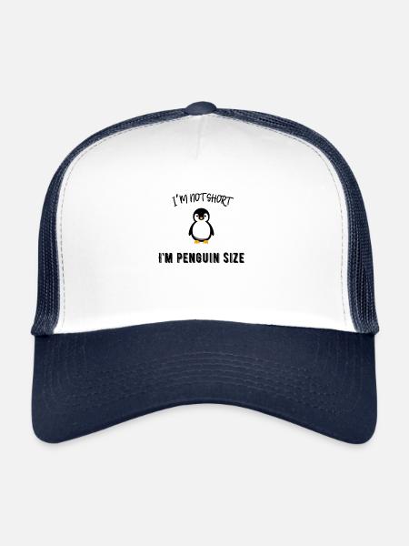 I'm not short I'm penguin size - Trucker Cap - white/navy - Front