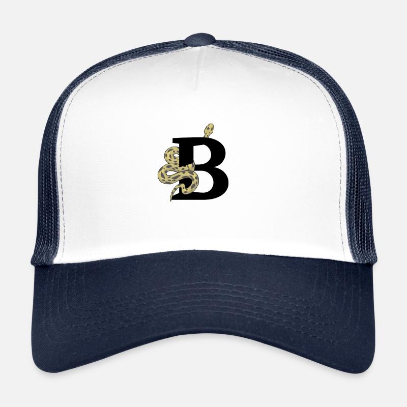 Buchstabe b Schlange Trucker Cap