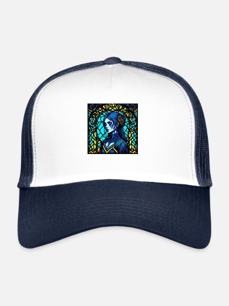 Gothic girl - Trucker Cap - white/navy - Front