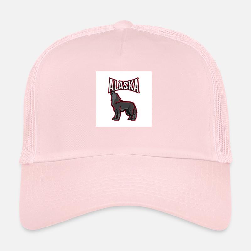 aggressive wild wolf graphic Trucker Cap