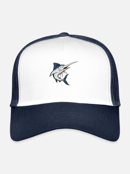Espadon - Casquette trucker  - blanc/marine - Devant