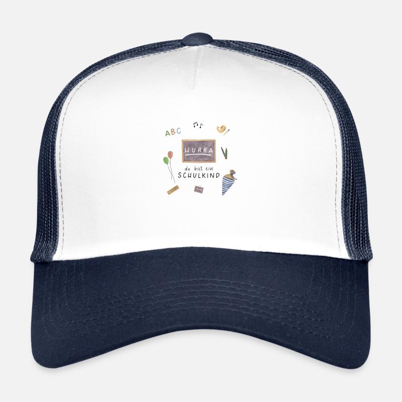 Schulkind - Trucker Cap - Weiß/Navy
