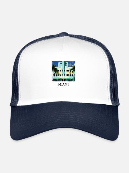 Miami - Trucker Cap - white/navy - Front