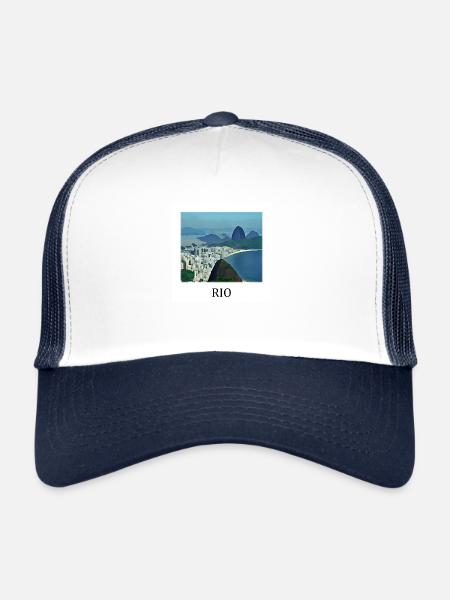 Rio de Janeiro - Trucker Cap - white/navy - Front