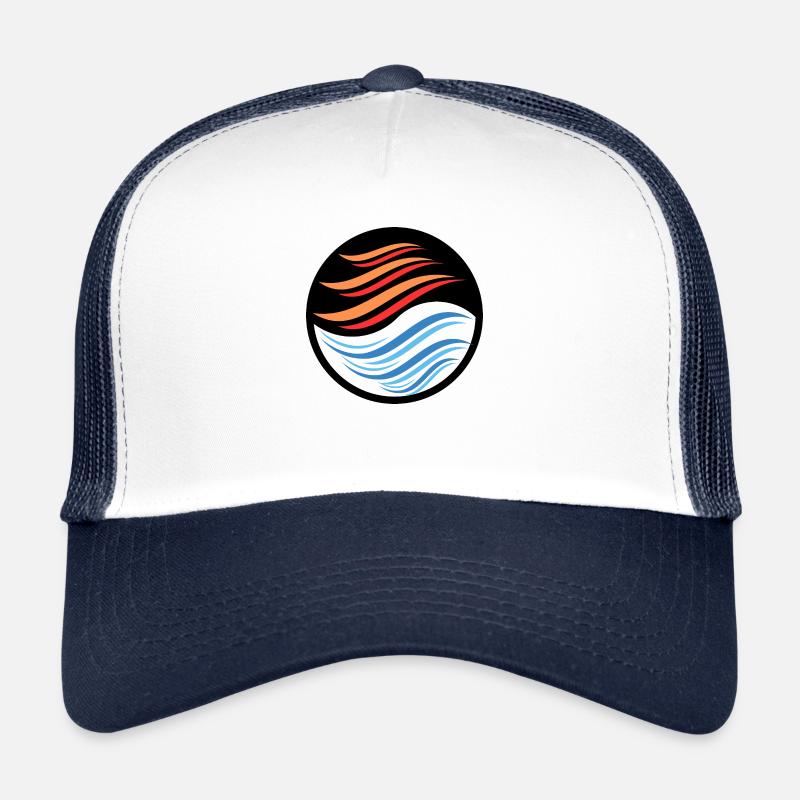 Yin & Yang Waves Trucker Cap