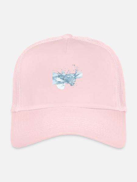 Water splashes! - Trucker Cap - pale pink - Front