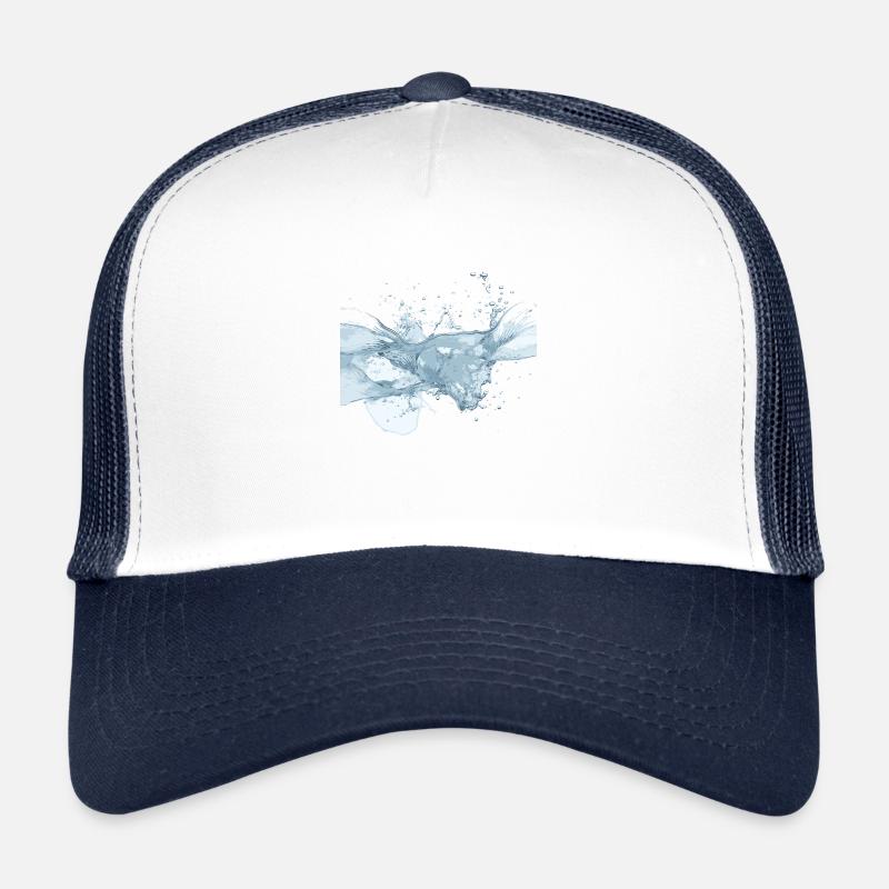 Water splashes! - Trucker Cap - white/navy