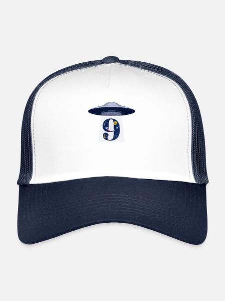9th Anniversary UFO Attack - Trucker Cap - white/navy - Front