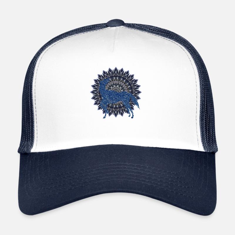 Kaleidoscope Winter Wolf 01 Trucker Cap