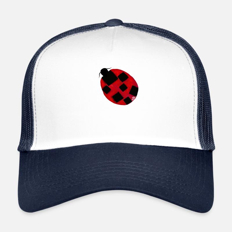 Marienkäfer: Coccinella sptempunctata excepcionalis - Trucker Cap - Weiß/Navy