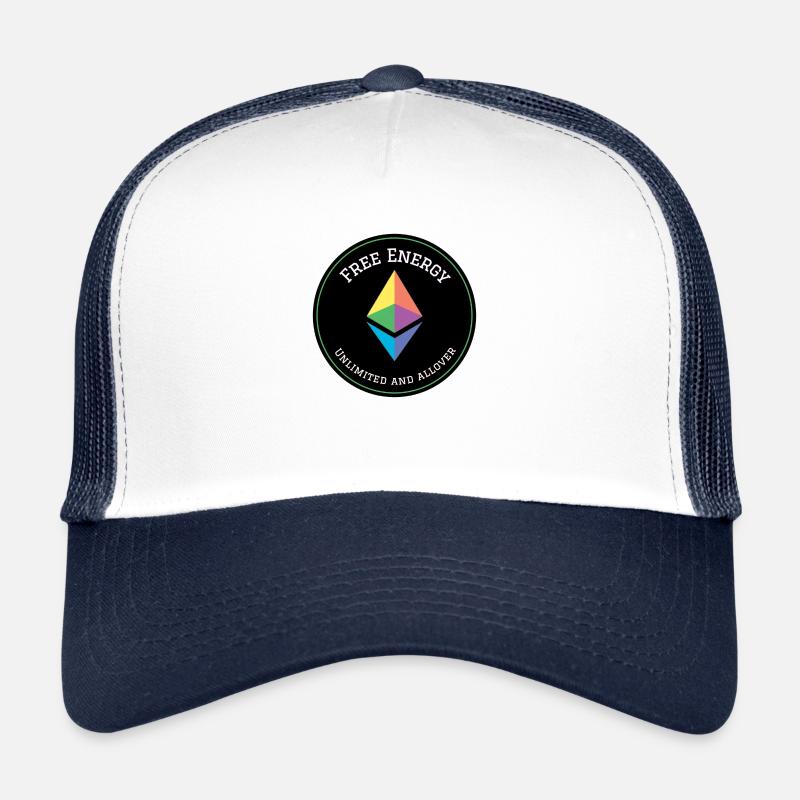 Etherfri energi logo - Trucker cap - hvid/marineblå