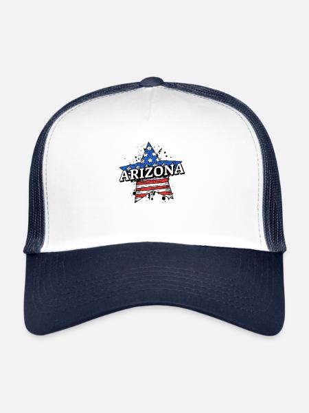 Arizona - États-Unis - États-Unis d’Amérique - Amérique - Casquette trucker  - blanc/marine - Devant
