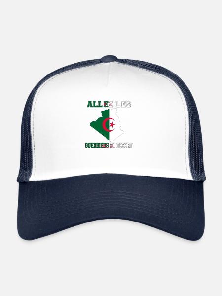 Allez LES Guerriers du désert Maillot de Pied - Casquette trucker  - blanc/marine - Devant