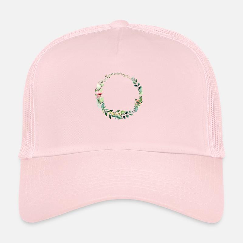 Floral Circle Personalizable Trucker Cap
