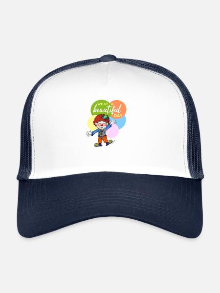 Quelle belle journée - Casquette trucker  - blanc/marine - Devant