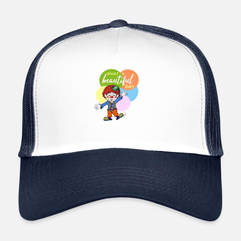 what a beautiful day - Trucker Cap - Weiß/Navy