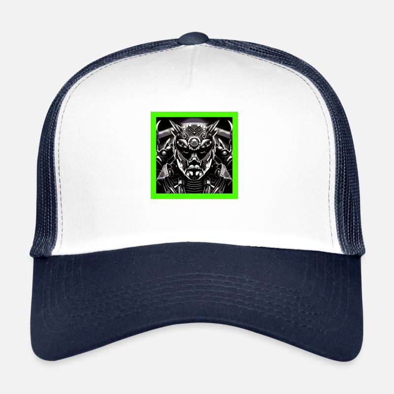 Digitales Monster - Trucker Cap - Weiß/Navy