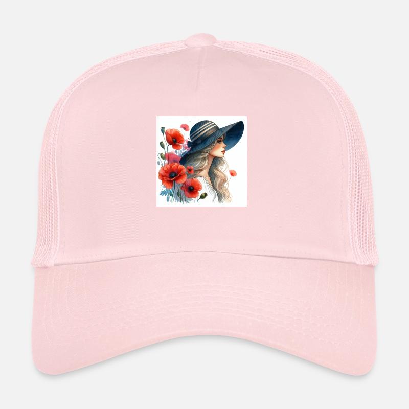 FEMME AUX COQUELICOTS Casquette trucker