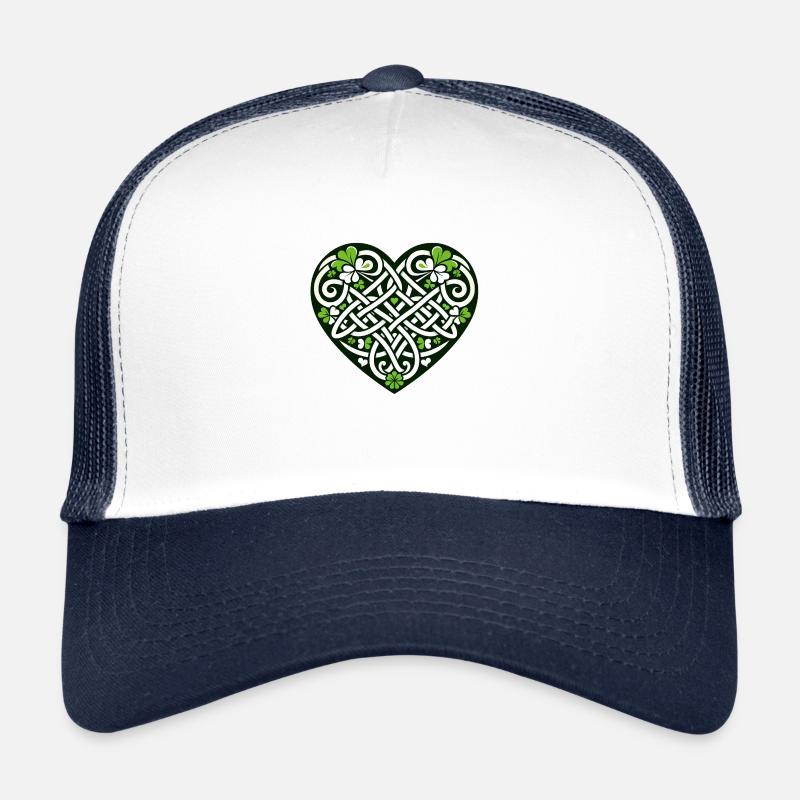 Keltisches Herz St. Patrick's Day Herz-Skript Trucker Cap