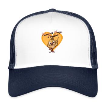 Paintball chick, cluckwork orage, paintball games - Trucker Cap - white/navy - Front
