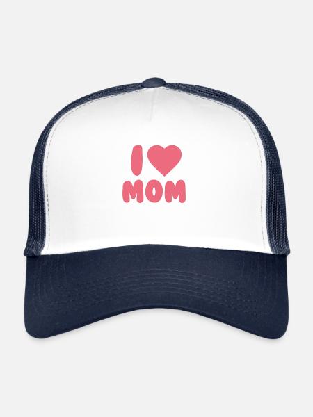 J’aime maman - Casquette trucker  - blanc/marine - Devant