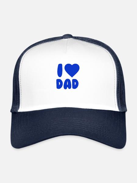 J’AIME PAPA Bleu - Casquette trucker  - blanc/marine - Devant
