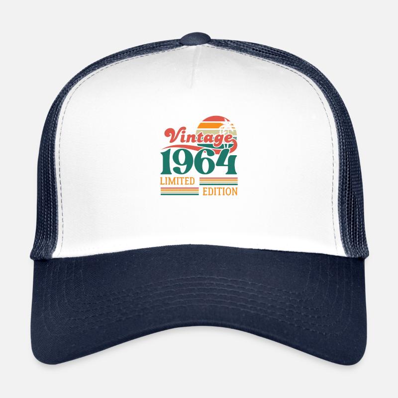 Vintage 1964 édition limitée - Casquette trucker  - blanc/marine