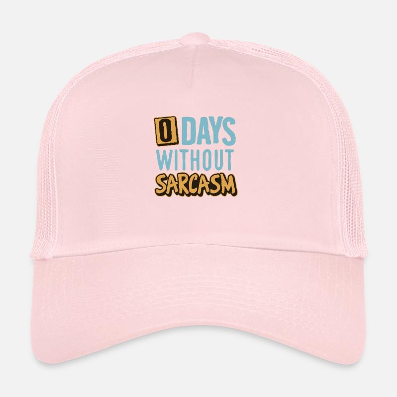 0 jours sans sarcasme style bleu et jaune Casquette trucker 