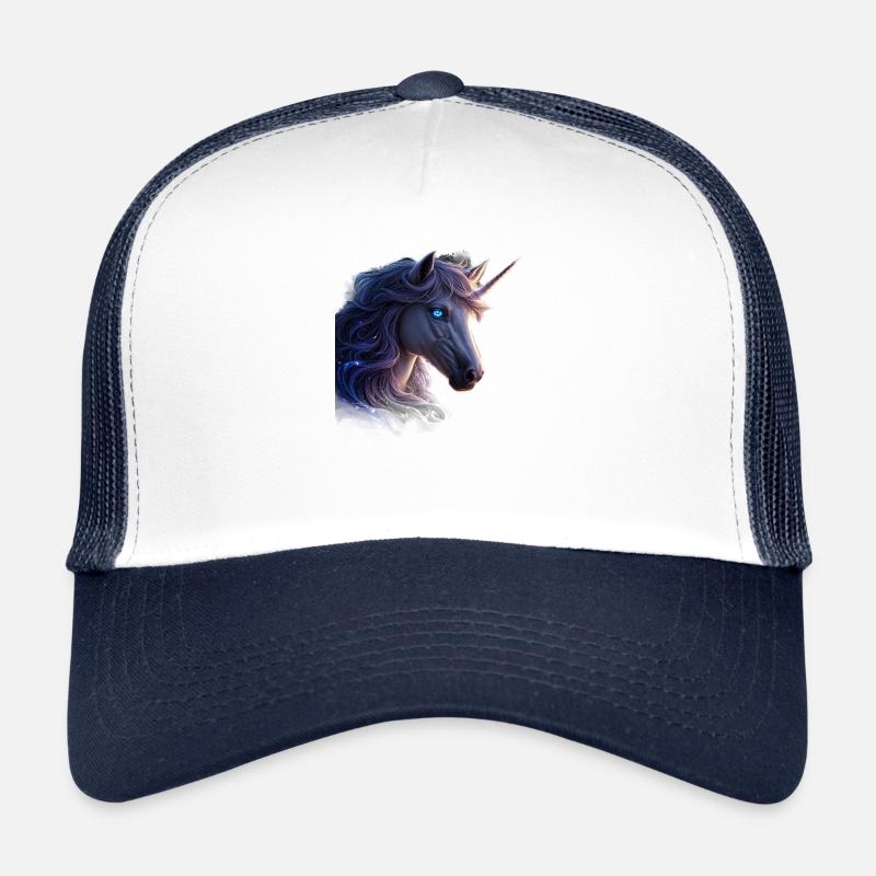 Avatar de licorne - Casquette trucker  - blanc/marine