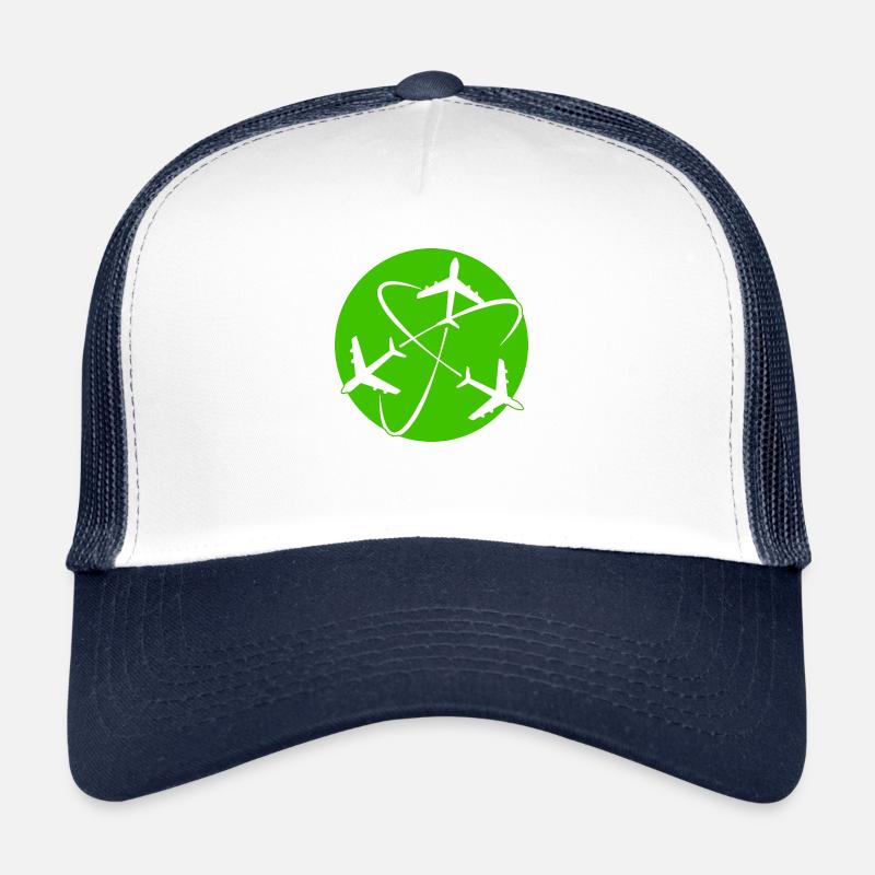 Avions voyage dans le monde Casquette trucker 