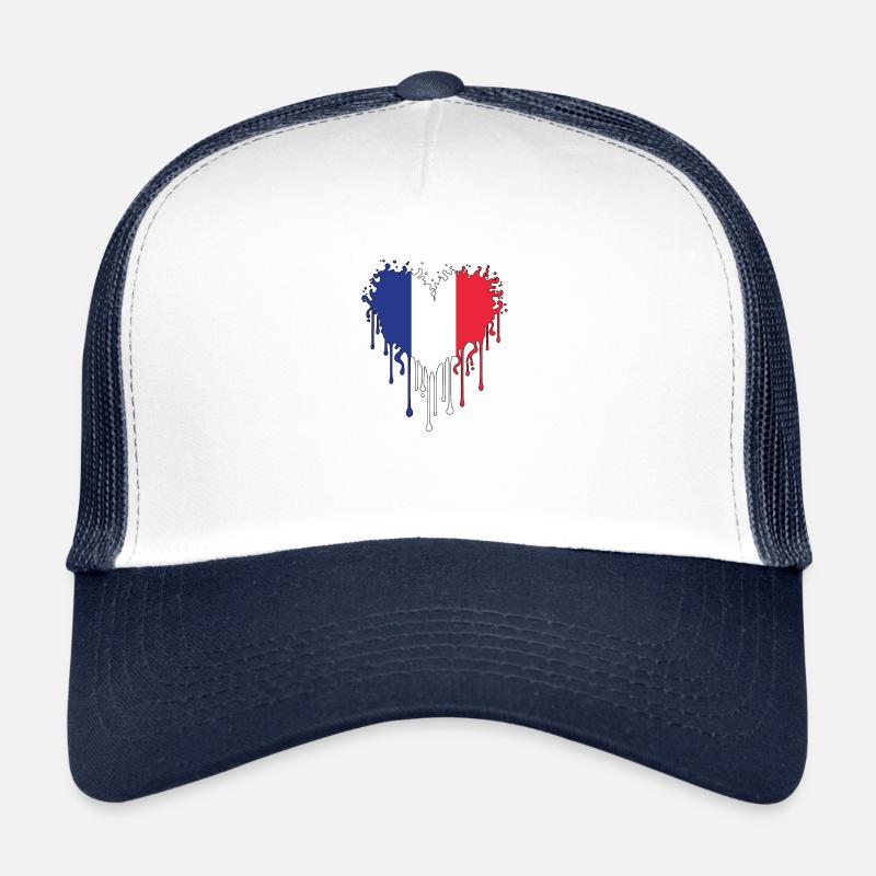 French flag - blue, white, red Trucker Cap