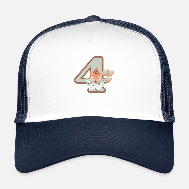 4. Geburtstag Fuchs Blumen Trucker Cap