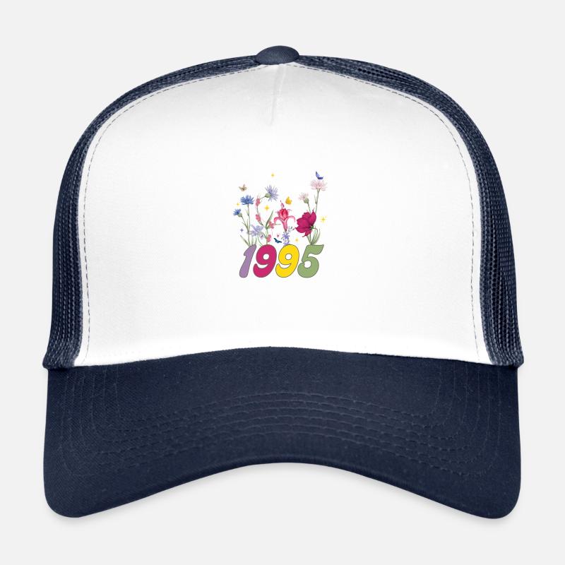 Année de naissance 1995 fleurs sauvages Casquette trucker 
