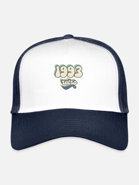 1993 Retro Gift Idea - Trucker Cap - white/navy - Front