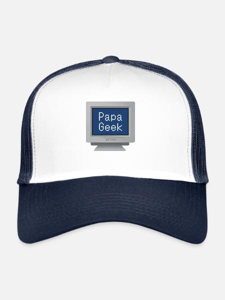 CRT Design - Geek Dad - Trucker Cap - white/navy - Front