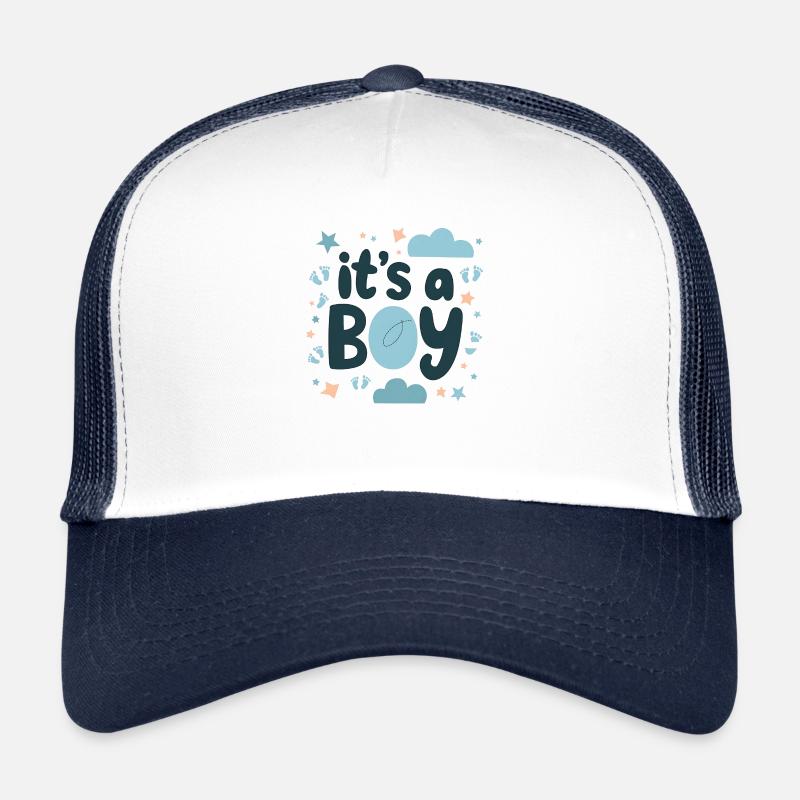 C'est un Garçon - Design Doux et Festif Casquette trucker 